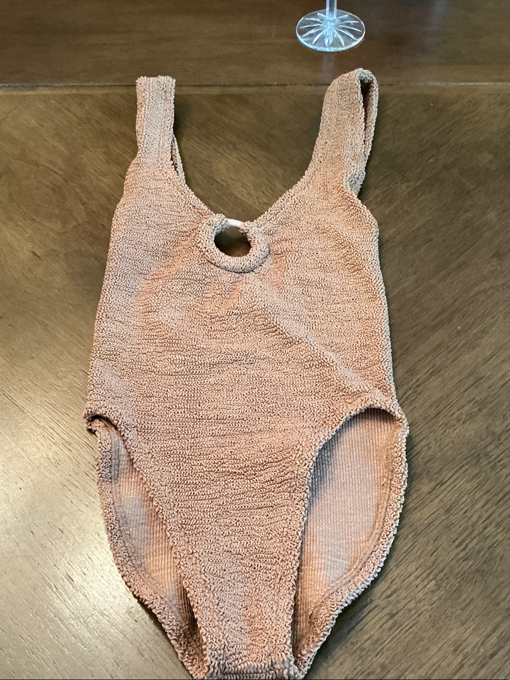 Hunza G Terry One-Piece Swimsuit In Light Tan